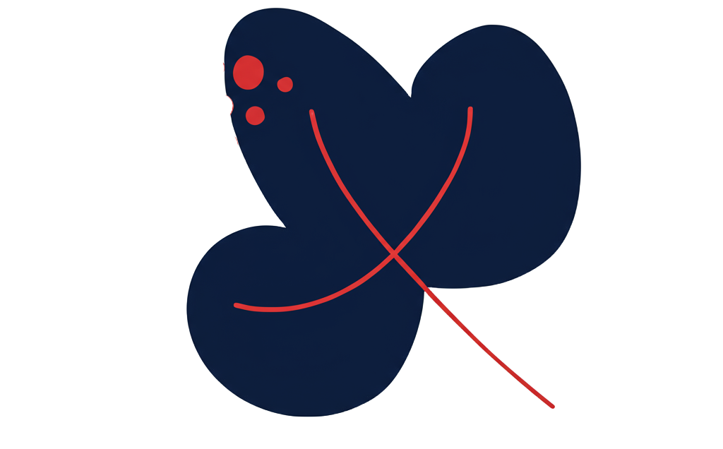 Decorative blue leaf